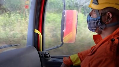Brazil's Amazon: Fireman 'saving what's not burnt'