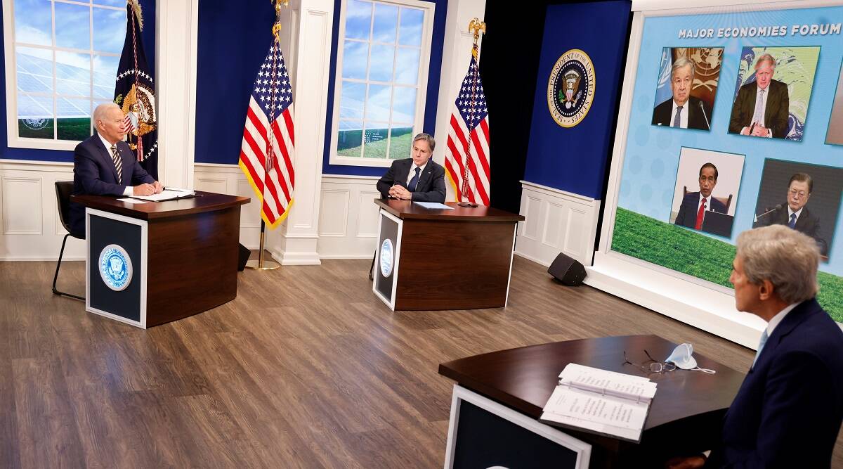 Joe Biden convenes world leaders to discuss climate change ahead of Glasgow summit