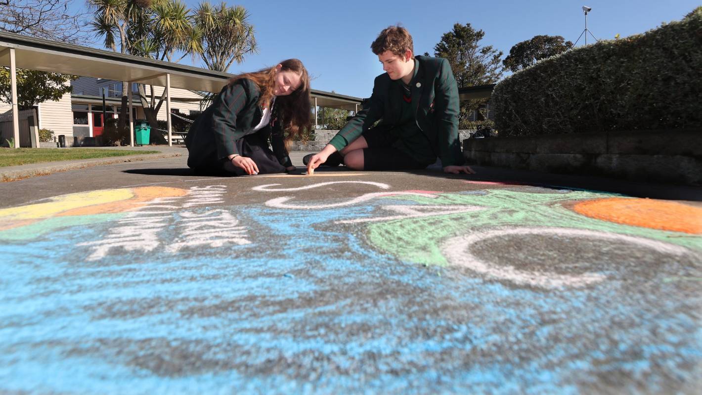 A chalky alternative to climate strike at Mountainview High School
