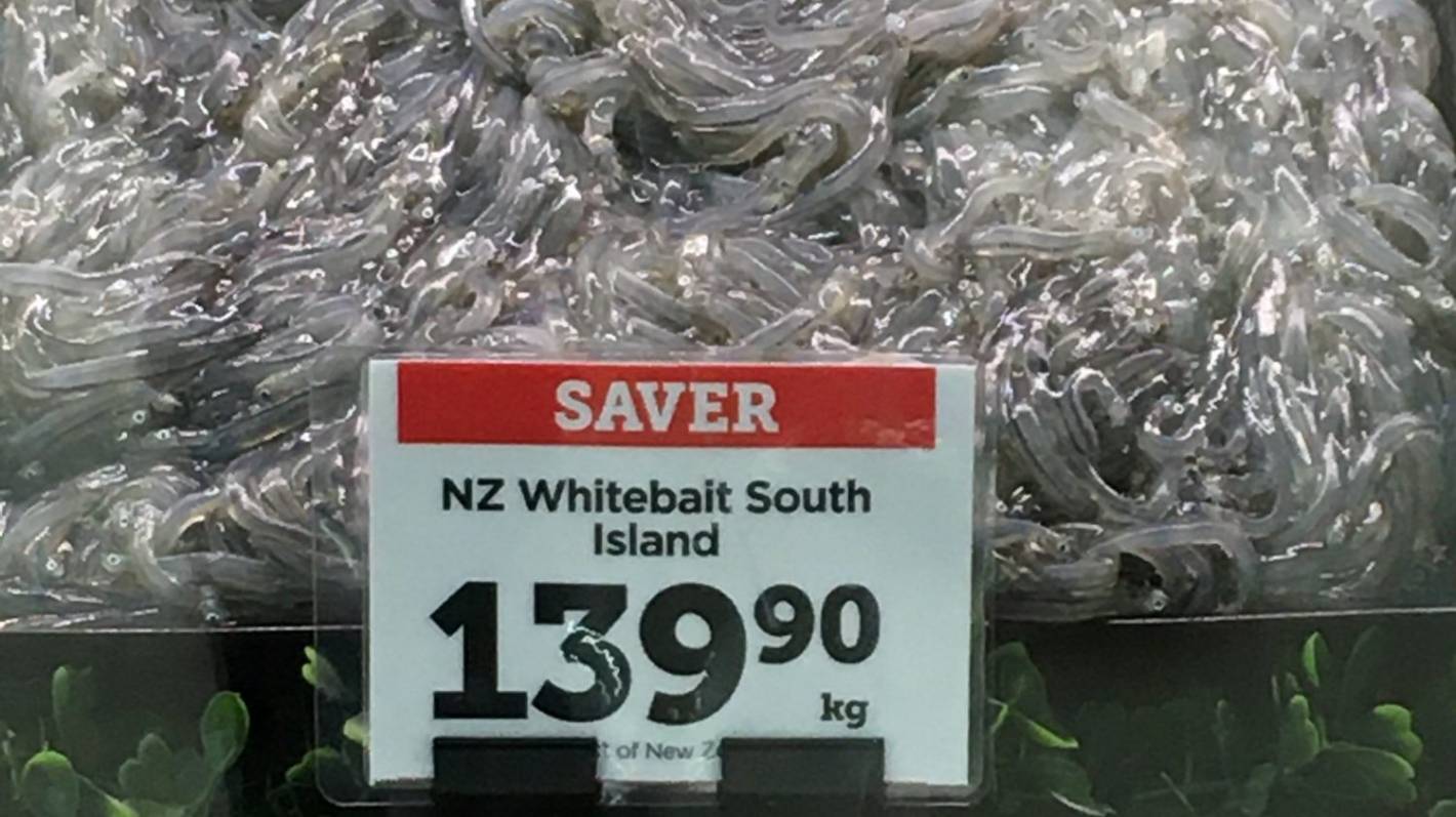 $140 a kilogram: Whitebait back to 'gold-plated' prices