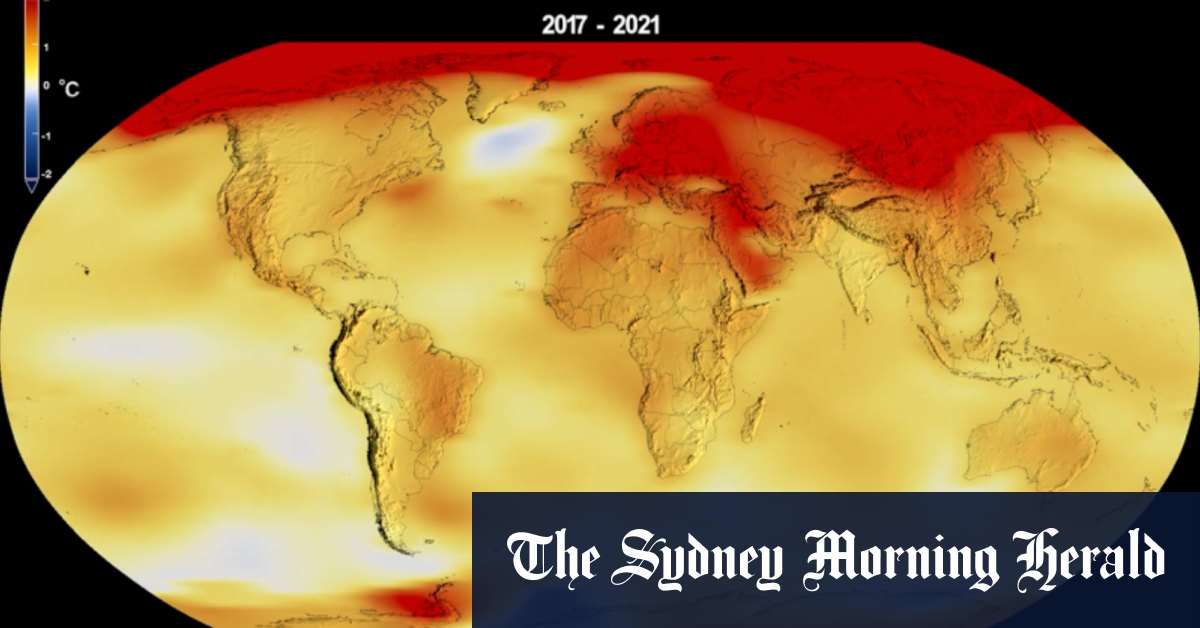 Global Warming from 1880 to 2021