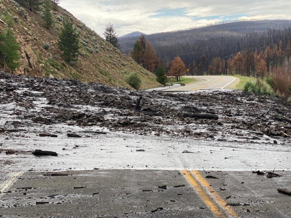 Heavy rain causes mudslides in wildfire-torched areas in Colorado