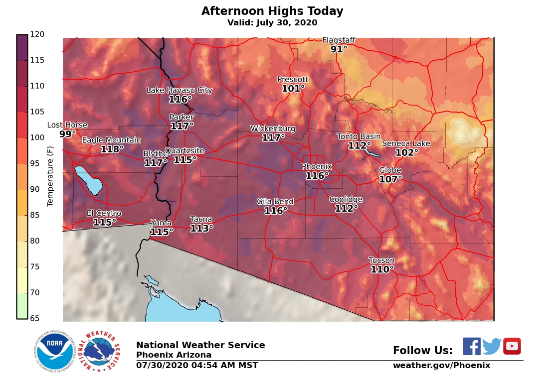 Phoenix set to break record for its hottest month, with nighttime lows frequently staying at or above 90