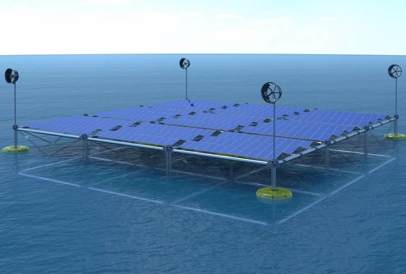 新设计的浮动海洋平台可同时收集风能、太阳能和波浪能