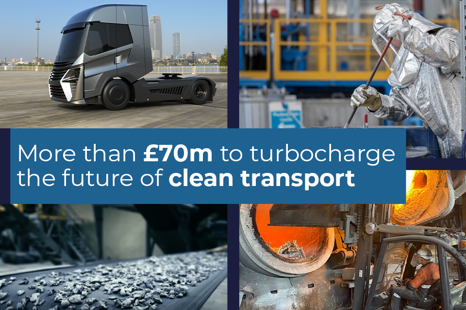 More than £70 million to turbocharge the future of clean transport