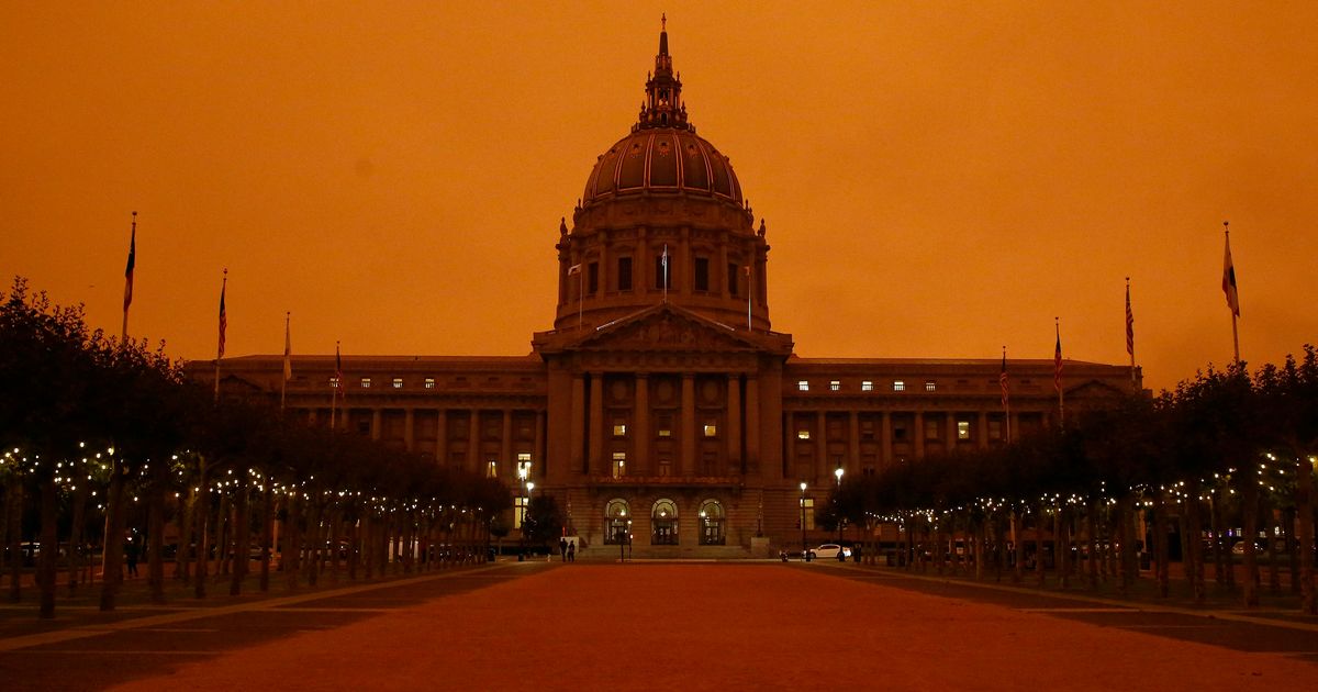 Apocalyptic Orange Haze And Darkness Blanket California Amid Fires