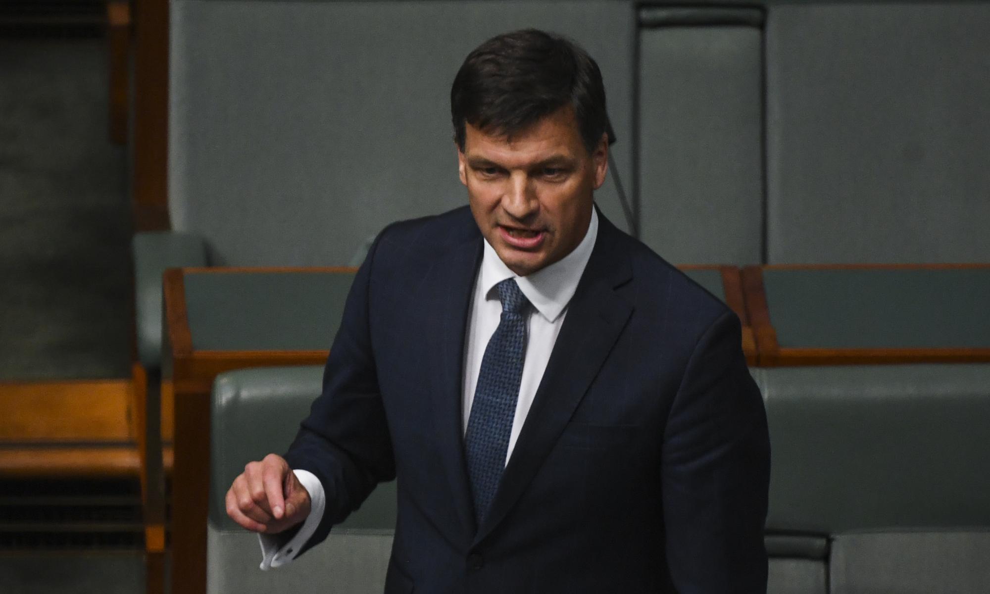 Angus Taylor says it is not Australian government policy to achieve net zero emissions by 2050