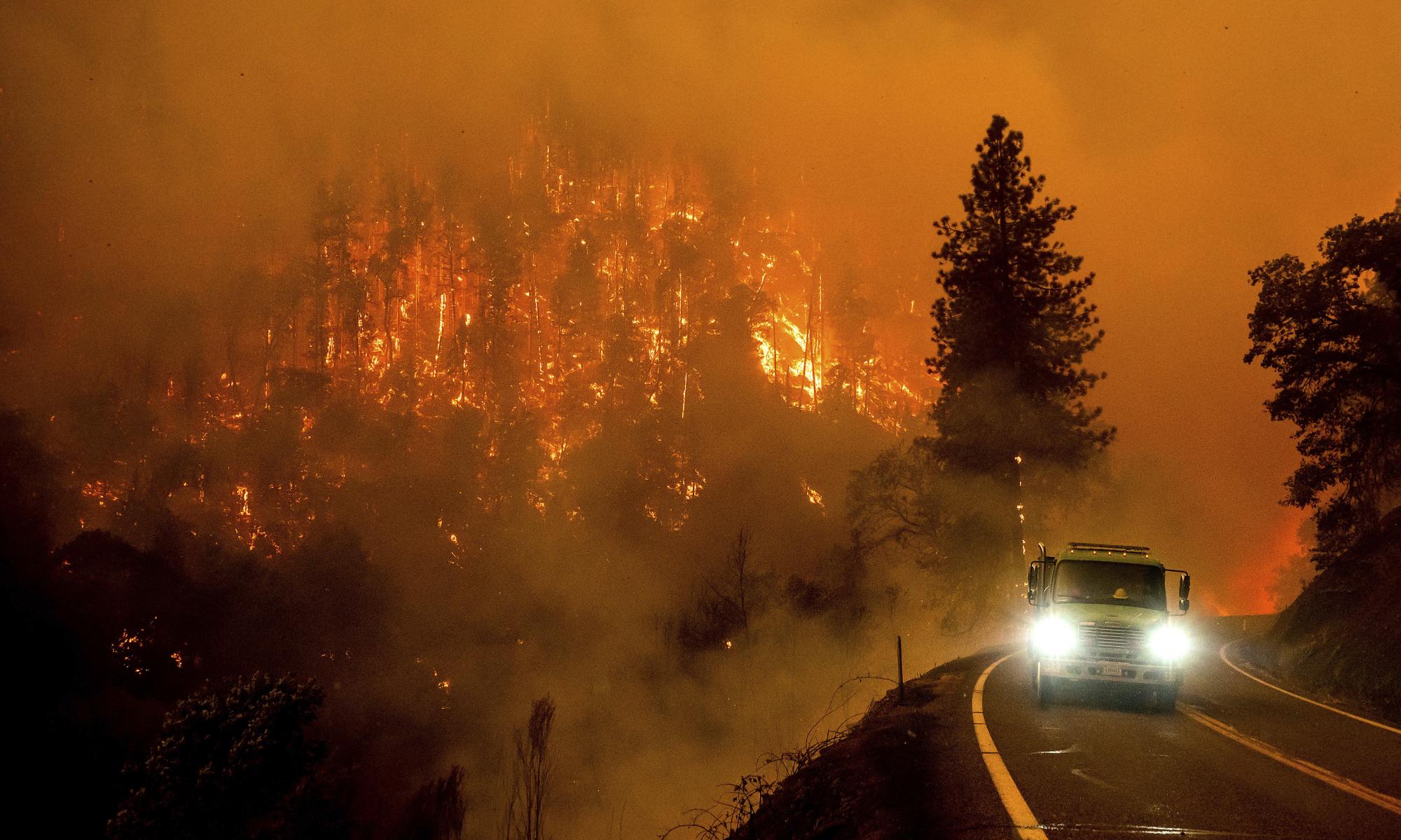 ‘The climate crisis is now’: haunting video spotlights California wildfires