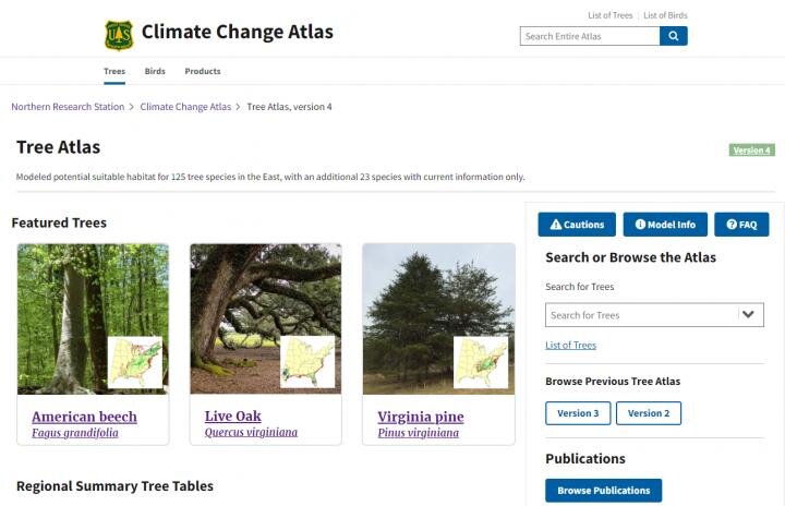 Climate change atlas offers a glimpse into forest futures