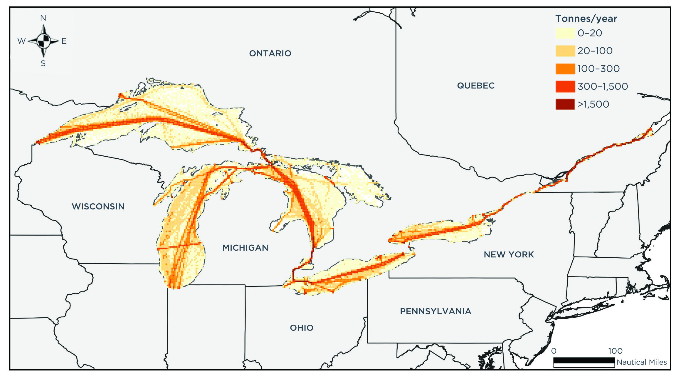 Tracking greenhouse gas emissions from ships in the Great Lakes-St. Lawrence Seaway