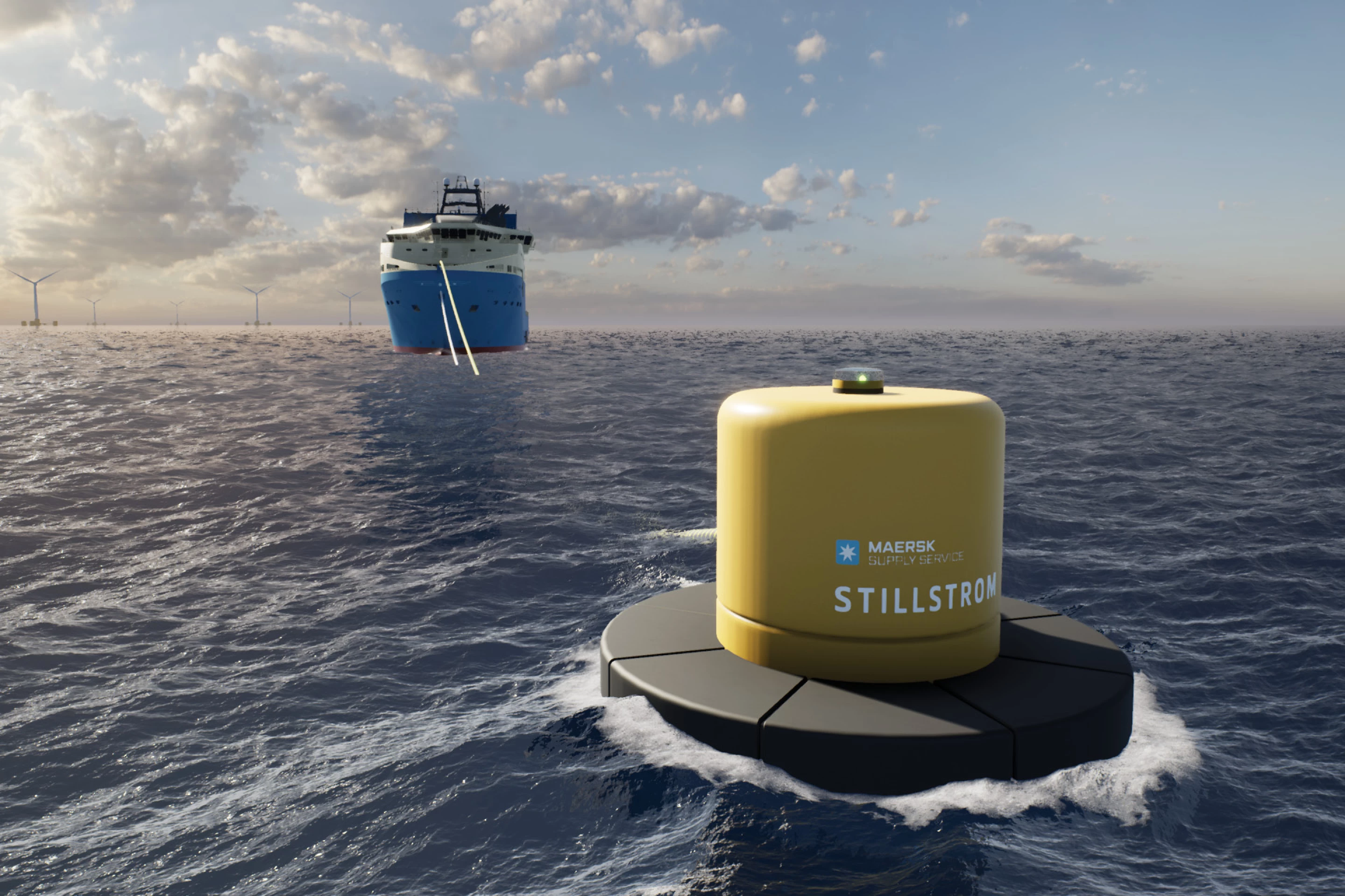马士基今年将测试近海充电浮标：可减少船舶闲置时的碳排放