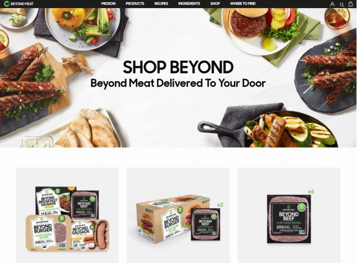 Beyond Meat推出电商网站 直接在网上向人们销售植物肉