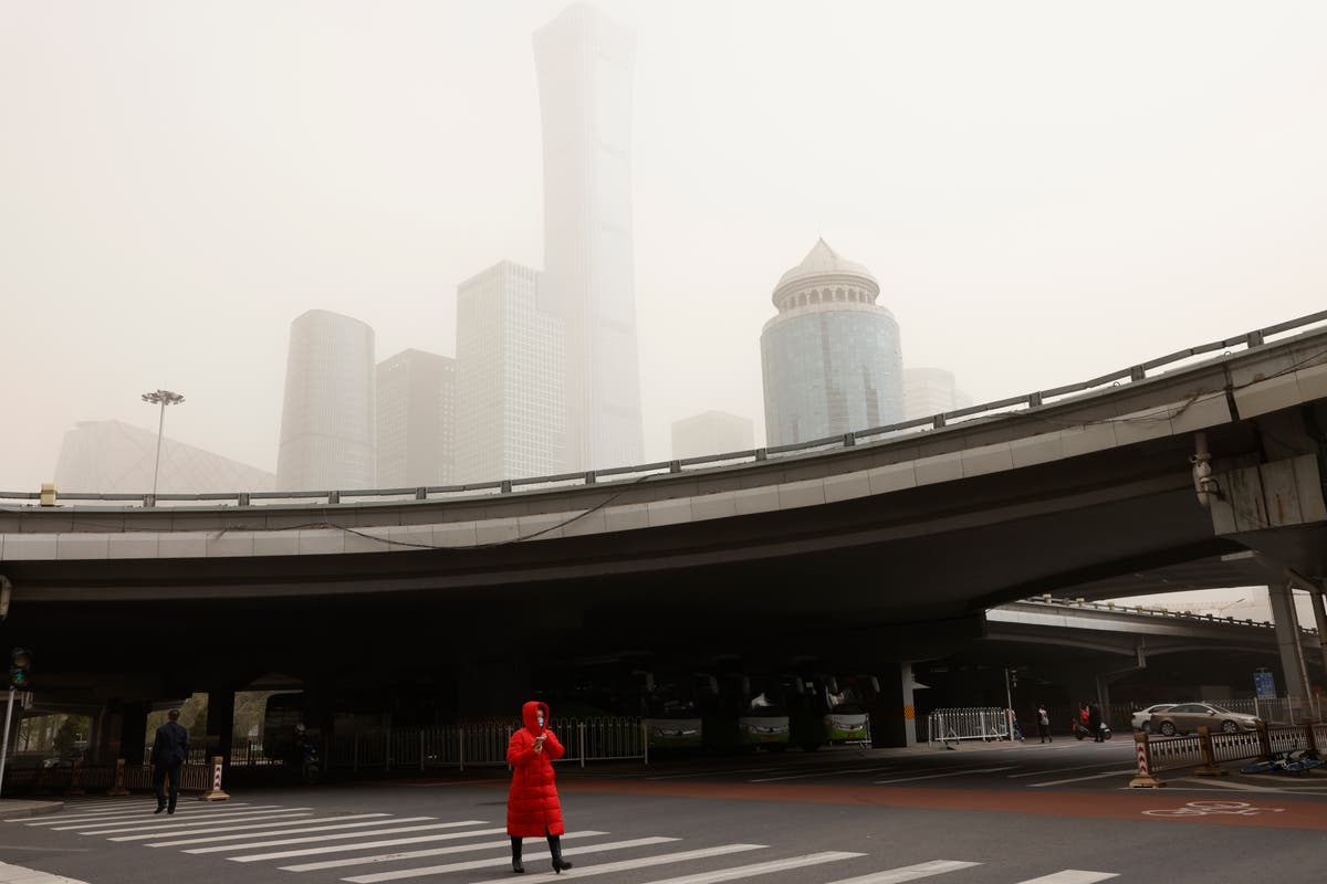 Beijing enveloped in hazardous sandstorm for second time in two weeks
