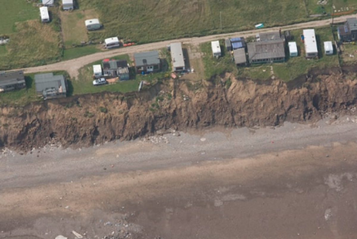 Aerial photos show British homes lost to sea from decades of coastal erosion