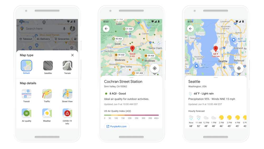Google 地圖導入更多人工智慧 加入室內 AR 導航、空氣品質、環保低碳行駛路線建議等功能