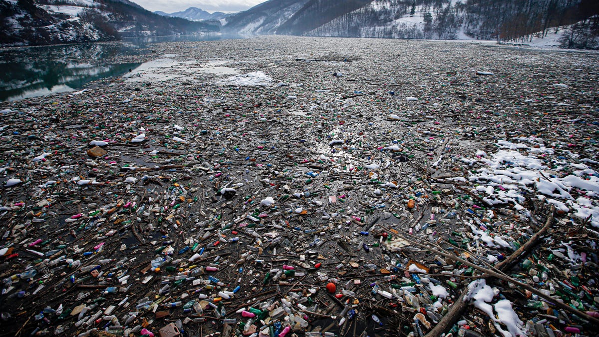 A plastic-eating enzyme could help clean up landfills by breaking down bottles, containers