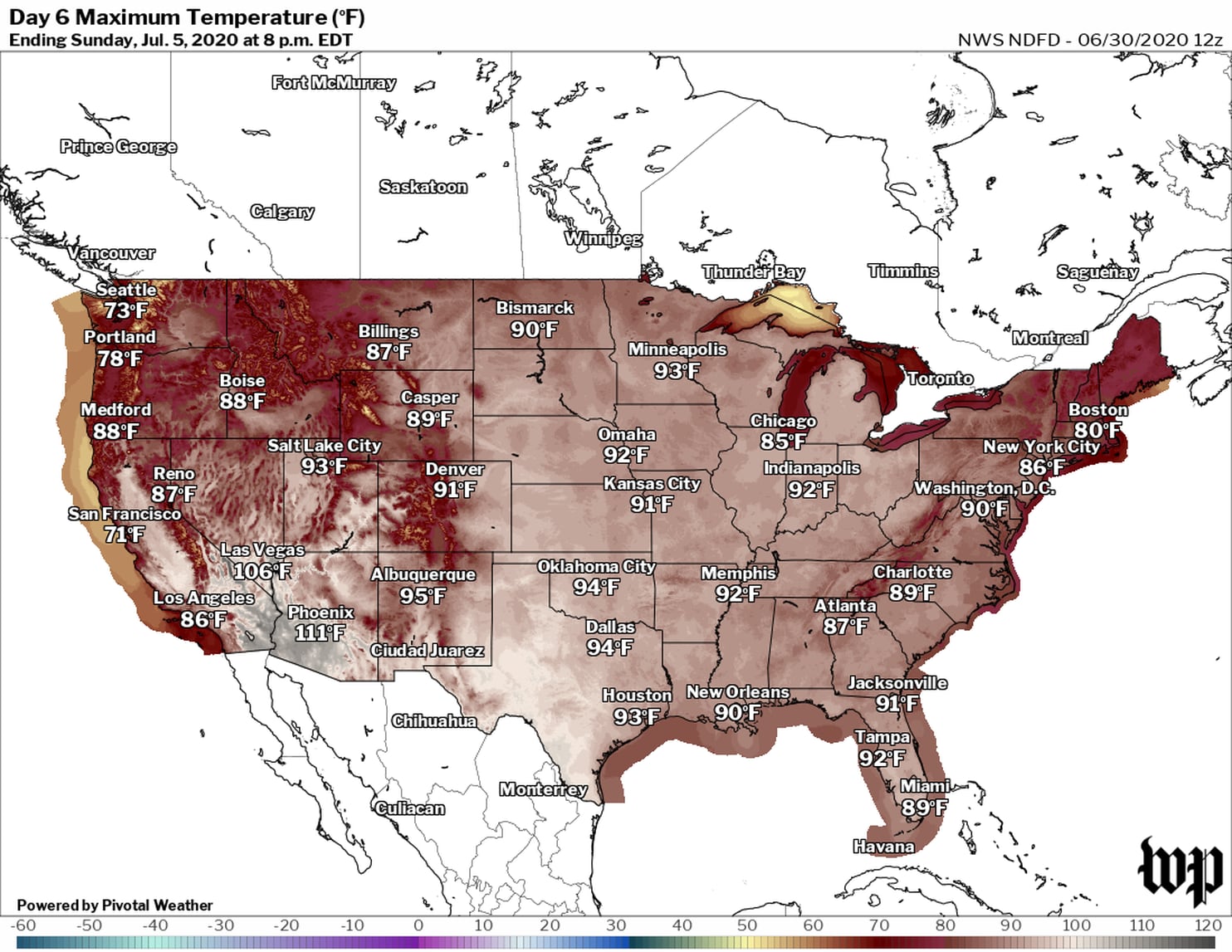 Abnormally hot weather awaits much of Lower 48 in early July